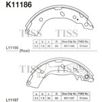 K11186, Колодки тормозные барабанные