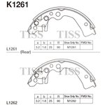 K1261, Колодки тормозные барабанные