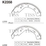 K2358, Колодки тормозные барабанные