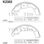 K2383, K2383_колодки барабанные!\ Toyota Yaris/Yaris Verso 99