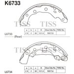 K6733, Колодки тормозные барабанные