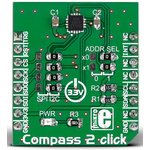 MIKROE-2264, Compass 2 Click Hall Effect Sensor mikroBus Click Board for AK8963