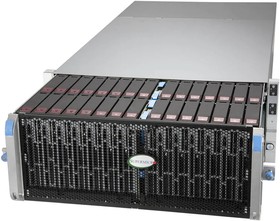 Фото 1/5 Платформа системного блока SuperMicro SSG-640SP-E1CR60 4U, 2x LGA4189 up to 205W, 16x DIMM DDR4 3200MHz, 60x 3.5" SAS3/SATA3 expander b