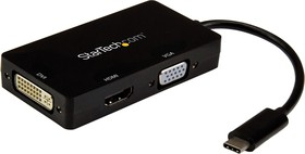 Фото 1/6 CDPVGDVHDBP, Multi-Port Adapter, USB-C Plug - HDMI Socket / DVI Socket / VGA Socket, Black