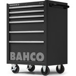 1475K6BLACK, 6 drawer Stainless Steel (Top) Wheeled Tool Chest, 985mm x 677mm x 501mm