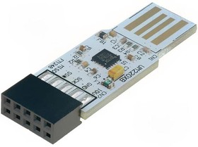 Фото 1/2 UMFT220XB-01, Модуль: USB, USB-SPI, USB A, штыревое гнездо, PIN 10, 4Мбит/с