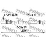 1112-NEXRH, ПОЛУОСЬ ПРАВАЯ 22X697X29