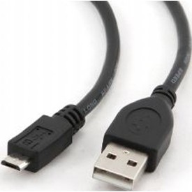 Фото 1/2 Cablexpert Кабель USB 2.0 Pro, AM/microBM 5P, 1м, экран, черный, пакет (CCP-mUSB2-AMBM-1M)