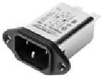 FN9244B-3-06, Power Entry Connector Receptacle - Male Blades - 250 VAC - 3 A - IEC 320-C14 - With Bleed Resistor - 0.250" (6.3m ...