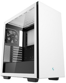 Фото 1/10 Корпус Deepcool CH510 WH Мid-tower, white,TG (E-ATX, CPU Height 175mm, VGA max 380mm, USB 3.0 x 2, Audio x 1, int. 3.5» x 2 , 2.5» x 2, Ext.