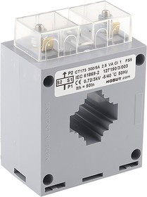 Фото 1/3 CT173M300/5-2.5/1-002, CT173 Series Base Mounted Current Transformer, 300A Input, 300:5, 5 A Output, 40mm Bore