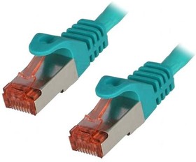 Фото 1/2 CQ2045S, Patch cord; S/FTP; 6; stranded; Cu; LSZH; green; 1.5m; 27AWG