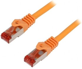 Фото 1/2 CQ2048S, Patch cord; S/FTP; 6; stranded; Cu; LSZH; orange; 1.5m; 27AWG