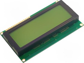 Фото 1/3 DEM 20486SYH-LY, Дисплей LCD, алфавитно-цифровой, STN Positive, 20x4, LED, PIN 16