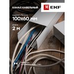 Кабель-канал 100х60 L2000 пластик Plast PROxima EKF kk-100-60