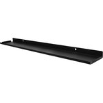 38-0674, Storage shelf 490x70mm, metal, wall mounted, black