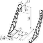 38-0681, Loft-style shelf mounting bracket, wall mounted, white