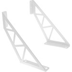 38-0681, Loft-style shelf mounting bracket, wall mounted, white