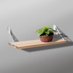 38-0681, Loft-style shelf mounting bracket, wall mounted, white