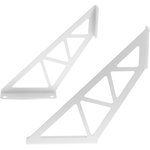 38-0681, Loft-style shelf mounting bracket, wall mounted, white