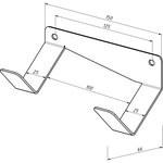 38-0685, Wall-mounted screwdriver holder, side, black