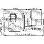 0511-323FLH, Шрус внутренний левый 22X35X24