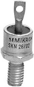 Фото 1/2 1200V 25A, Rectifier Diode, 2-Pin DO-203AA SKR 26/12