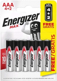 Фото 1/2 Батарейки Energizer Max LR03 AAA BL4+2 6pcs/Pack