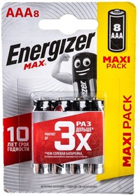 Фото 1/3 Батарейки Energizer Max LR03 AAA BL8 8pcs/Pack