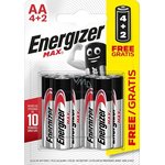 Батарейки Energizer Max LR6 AA BL4+2 6pcs/Pack