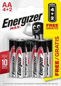 Батарейки Energizer Max LR6 AA BL4+2 6pcs/Pack