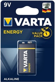 Фото 1/2 Батарейка Varta Energy 9V крона BL1 1pcs/Pack