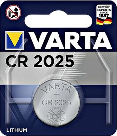 Фото 1/2 Батарейка VARTA Professional Electronics LITHIUM CR2025 3V 1BP 1pcs/Pack (6025101401)