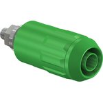 4 mm socket, screw connection, mounting Ø 12 mm, CAT II, green, 66.9684-25