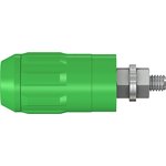 4 mm socket, screw connection, mounting Ø 12 mm, CAT II, green, 66.9684-25