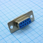 DS1033-09FUNSISS-CT, (DB-9F), Гнездо 9 pin на кабель (пайка)