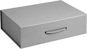 Фото 1/3 Коробка подарочная Case, 33,8х23,2х9,4см, серая матовая, 1142.11