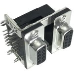 K42X-E9S/S-A4N, D-Sub Dualport Connectors 2PORT 9P RECPT/RECPT .750" 4GB