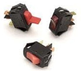 LRA911-RS-B/125N, Rocker Switches 1-pole, OFF - None - ON, 10A/16A/10(4)A 250VAC/125VAC/250VAC not HP rated, Illuminated Red Translucent Roc