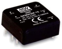 Фото 1/3 DKMW30G-15, Isolated DC/DC Converters - Through Hole 18-75Vin +/-15Vout +/-1000mA DIP Iso