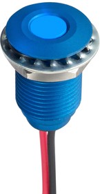 Q10F5ABXXB24E, Светодиодный индикатор в панель, Синий, 24 В DC, 10 мм, 20 мА, 50 мкд, IP67