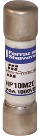 Фото 1/2 HP10M10, 10A Glass Melamine Cartridge Fuse, 10 x 38mm