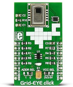 Фото 1/3 MIKROE-2539, Grid-EYE Click Infrared (IR) Sensor mikroBus Click Board for AMG8853