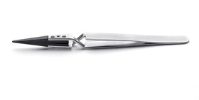 Фото 1/2 2AXCPR.SA.1, 130 mm, PEEK (Tip), Stainless Steel (Body), Flat; Rounded, ESD Tweezers