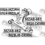 0524-MZ2RH, 0524MZ2RH_рычаг правый!\ Ford Fiesta/Fusion 1.25-1.6/1.4TDCi/1.6TDCi ...