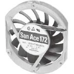 109E4724F402, DC Fans DC Axial Fan, 172x147x25mm Round/Sidecut, 24VDC, Ribless