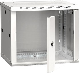 Фото 1/5 ITK LWR3-09U64-GF, 19" 9U, 19" настенный шкаф 9U 600x450, стекл. передняя дверь, серый (плоск. упак)