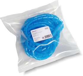 Фото 1/6 SWB 10-4 - спиральная пластиковая оплетка, полиэтилен, размер 10, бухта 8 m, цвет голубой