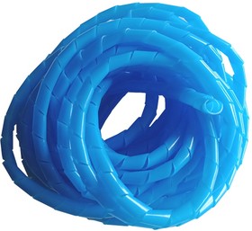 Фото 1/8 SWB 20-4 - спиральная пластиковая оплетка, полиэтилен, размер 20, бухта 2.8 m, цвет голубой
