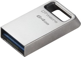 Фото 1/9 DTMC3G2/64GB, Флеш-память Kingston DataTraveler Micro G2, 64 Гб, USB 3.2, до 200 МБ/с